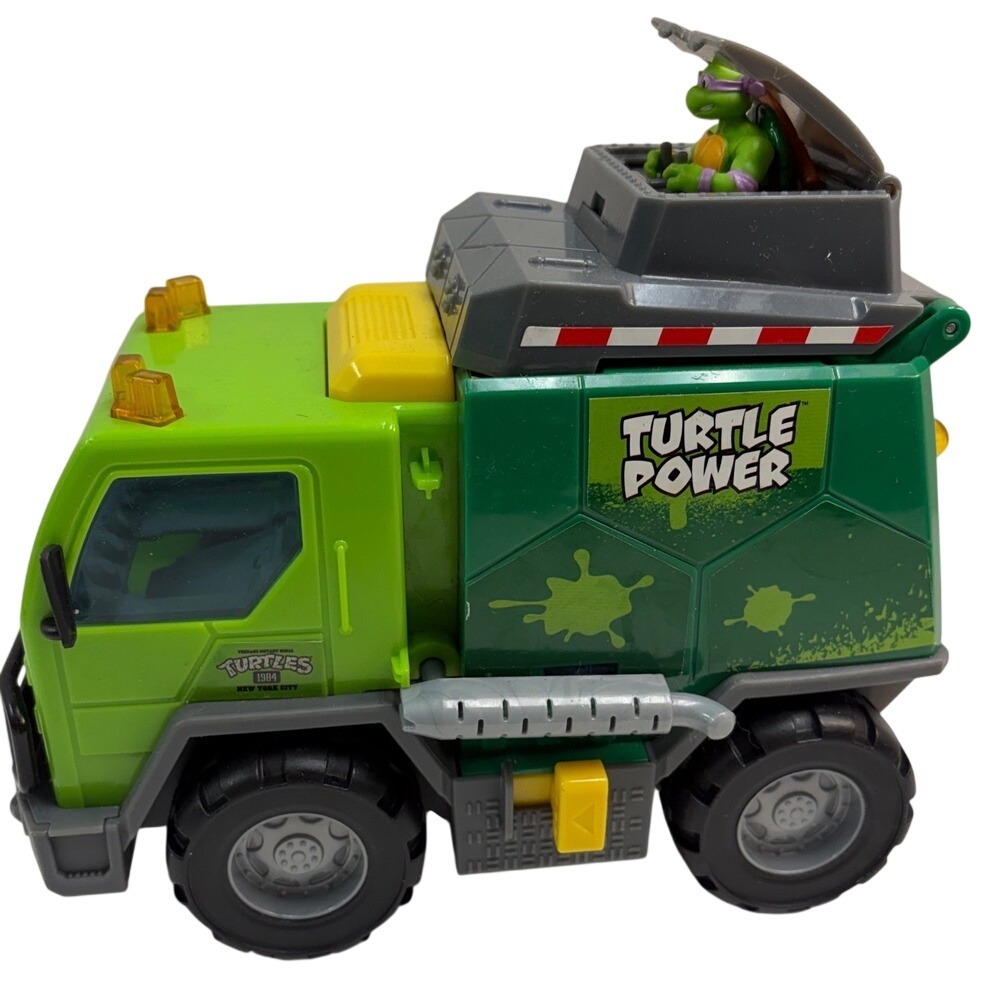 Funrise TMNT Turtle Power Garbage Truck Light Sound Donatello Vehicle 71045 2023
